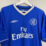 Shop 2003/04 CHELSEA DROGBA #15 HOME SHIRT (L) UMBRO, classic football shirts, vintage football shirts & retro soccer jerseys at Cult Kits