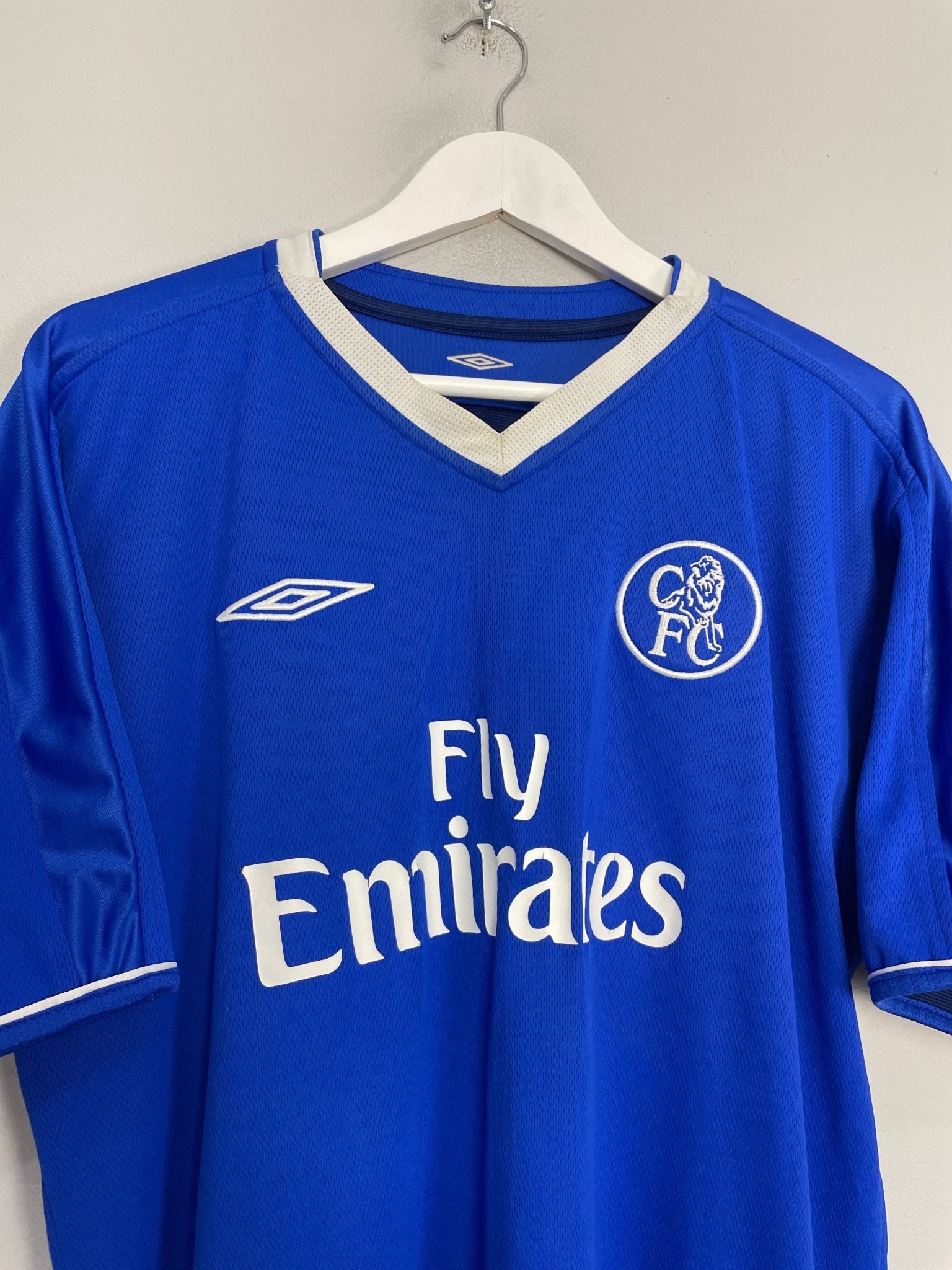 Shop 2003/04 CHELSEA DROGBA #15 HOME SHIRT (L) UMBRO, classic football shirts, vintage football shirts & retro soccer jerseys at Cult Kits
