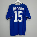 Shop 2003/04 CHELSEA DROGBA #15 HOME SHIRT (L) UMBRO, classic football shirts, vintage football shirts & retro soccer jerseys at Cult Kits