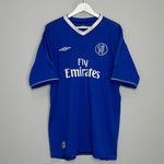 Shop 2003/04 CHELSEA DROGBA #15 HOME SHIRT (XL) UMBRO, classic football shirts, vintage football shirts & retro soccer jerseys at Cult Kits
