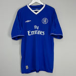 Shop 2003/04 CHELSEA DROGBA #15 HOME SHIRT (XL) UMBRO, classic football shirts, vintage football shirts & retro soccer jerseys at Cult Kits
