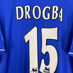 Shop 2003/04 CHELSEA DROGBA #15 HOME SHIRT (XL) UMBRO, classic football shirts, vintage football shirts & retro soccer jerseys at Cult Kits