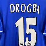Shop 2003/04 CHELSEA DROGBA #15 HOME SHIRT (XL) UMBRO, classic football shirts, vintage football shirts & retro soccer jerseys at Cult Kits