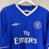 Shop 2003/04 CHELSEA DROGBA #15 HOME SHIRT (XL) UMBRO, classic football shirts, vintage football shirts & retro soccer jerseys at Cult Kits