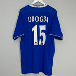 Shop 2003/04 CHELSEA DROGBA #15 HOME SHIRT (XL) UMBRO, classic football shirts, vintage football shirts & retro soccer jerseys at Cult Kits