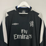 Shop 2003/04 CHELSEA DROGBA #15 L/S THIRD SHIRT (XXL) UMBRO, classic football shirts, vintage football shirts & retro soccer jerseys at Cult Kits