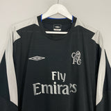 Shop 2003/04 CHELSEA DROGBA #15 L/S THIRD SHIRT (XXL) UMBRO, classic football shirts, vintage football shirts & retro soccer jerseys at Cult Kits