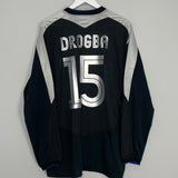 Shop 2003/04 CHELSEA DROGBA #15 L/S THIRD SHIRT (XXL) UMBRO, classic football shirts, vintage football shirts & retro soccer jerseys at Cult Kits