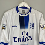Shop 2003/04 CHELSEA MUTU #7 AWAY SHIRT (XXL) UMBRO, classic football shirts, vintage football shirts & retro soccer jerseys at Cult Kits