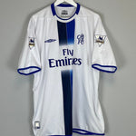 Shop 2003/04 CHELSEA MUTU #7 AWAY SHIRT (XXL) UMBRO, classic football shirts, vintage football shirts & retro soccer jerseys at Cult Kits
