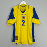 Shop 2003/04 COLOMBIA I.CORDOVA #2 HOME SHIRT (L) LOTTO, classic football shirts, vintage football shirts & retro soccer jerseys at Cult Kits