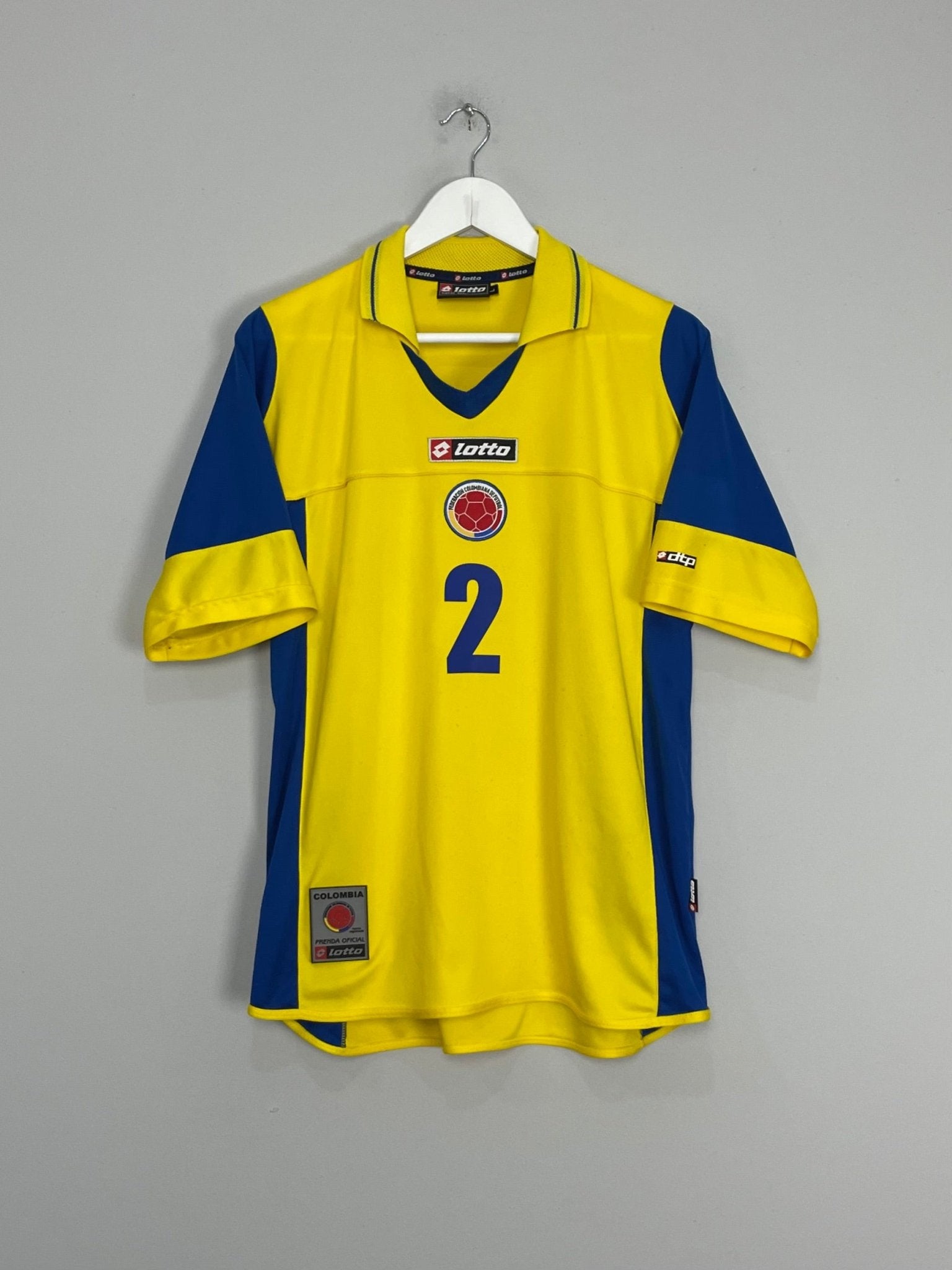 Shop 2003/04 COLOMBIA I.CORDOVA #2 HOME SHIRT (L) LOTTO, classic football shirts, vintage football shirts & retro soccer jerseys at Cult Kits