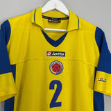 Shop 2003/04 COLOMBIA I.CORDOVA #2 HOME SHIRT (L) LOTTO, classic football shirts, vintage football shirts & retro soccer jerseys at Cult Kits