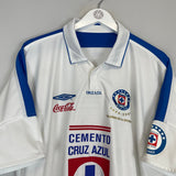 Shop 2003/04 CRUZ AZUL *ANNIVERSARY* AWAY SHIRT (XL) UMBRO, classic football shirts, vintage football shirts & retro soccer jerseys at Cult Kits