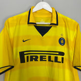 Shop 2003/04 INTER MILAN ADRIANO #10 AWAY SHIRT (L) NIKE, classic football shirts, vintage football shirts & retro soccer jerseys at Cult Kits
