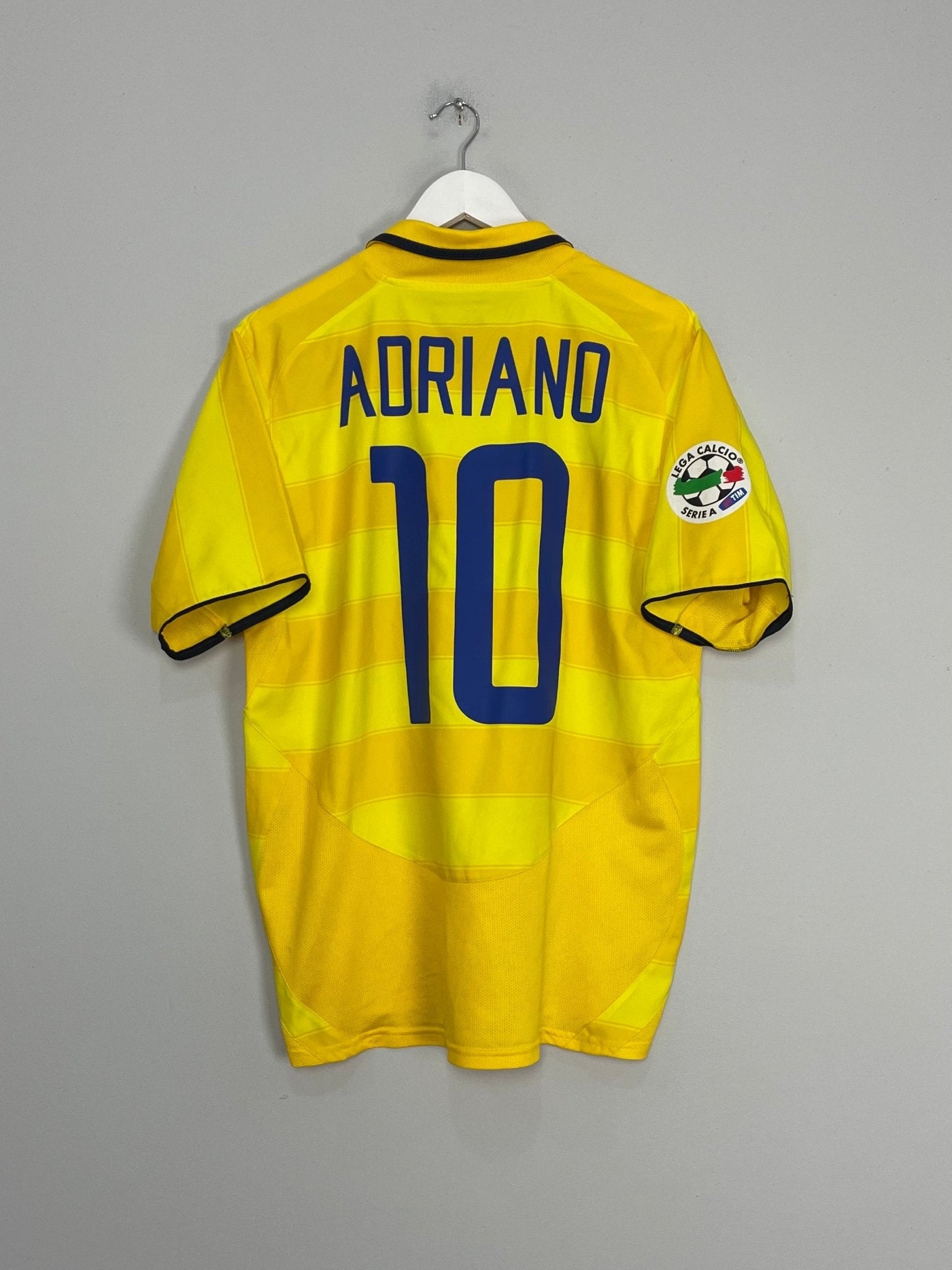 Shop 2003/04 INTER MILAN ADRIANO #10 AWAY SHIRT (M) NIKE, classic football shirts, vintage football shirts & retro soccer jerseys at Cult Kits