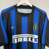 Shop 2003/04 INTER MILAN ADRIANO #10 HOME SHIRT (L) NIKE, classic football shirts, vintage football shirts & retro soccer jerseys at Cult Kits