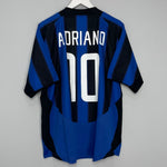 Shop 2003/04 INTER MILAN ADRIANO #10 HOME SHIRT (L) NIKE, classic football shirts, vintage football shirts & retro soccer jerseys at Cult Kits
