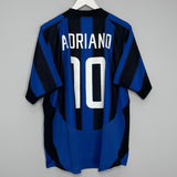 Shop 2003/04 INTER MILAN ADRIANO #10 HOME SHIRT (L) NIKE, classic football shirts, vintage football shirts & retro soccer jerseys at Cult Kits