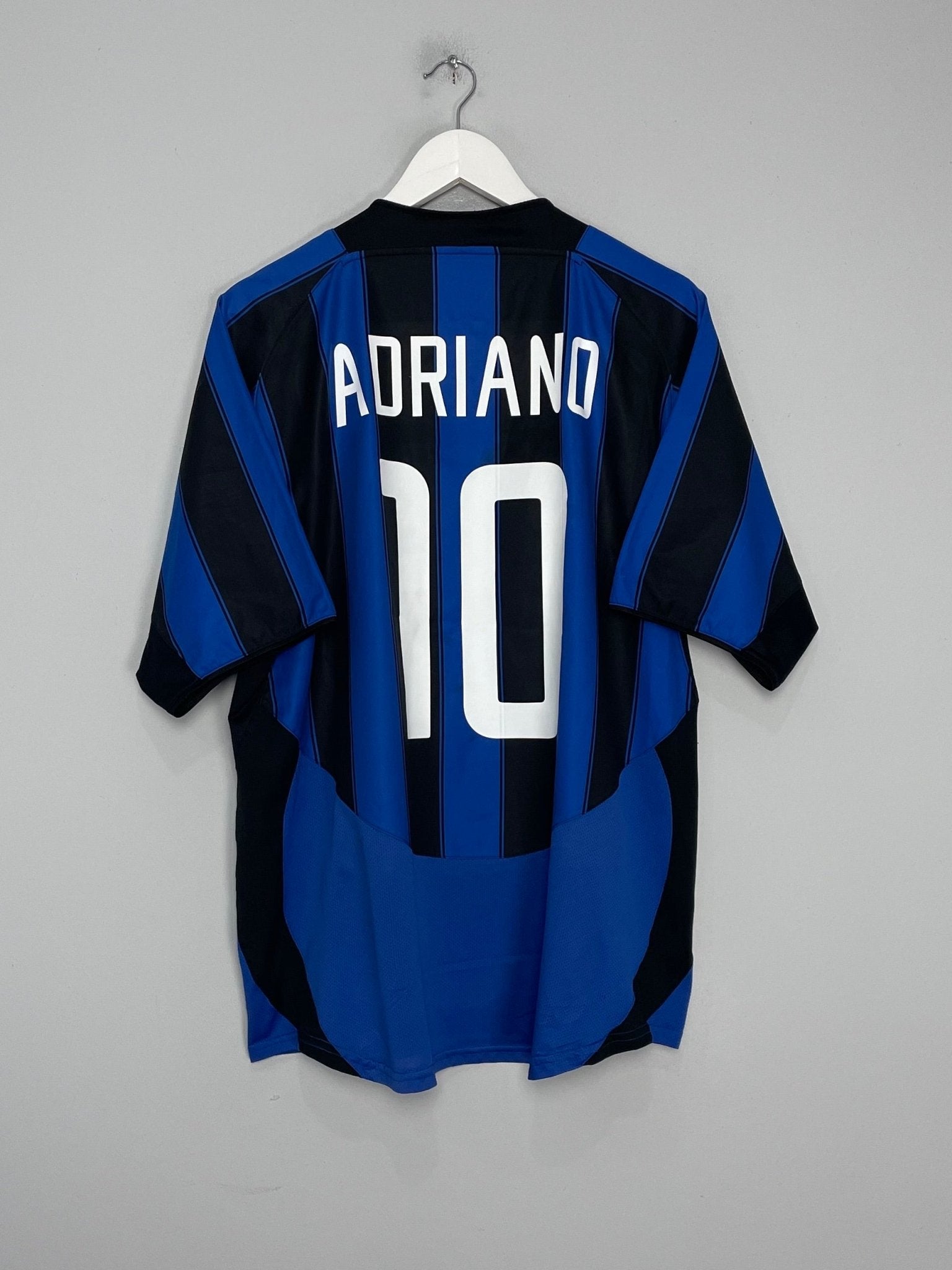 Shop 2003/04 INTER MILAN ADRIANO #10 HOME SHIRT (L) NIKE, classic football shirts, vintage football shirts & retro soccer jerseys at Cult Kits