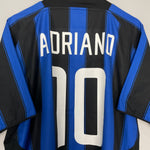 Shop 2003/04 INTER MILAN ADRIANO #10 HOME SHIRT (L) NIKE, classic football shirts, vintage football shirts & retro soccer jerseys at Cult Kits