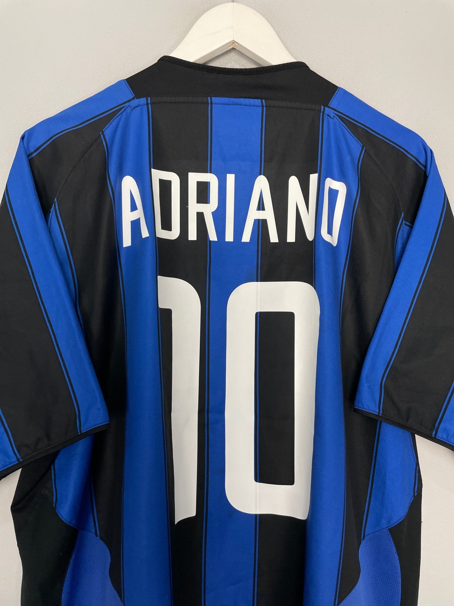 Shop 2003/04 INTER MILAN ADRIANO #10 HOME SHIRT (L) NIKE, classic football shirts, vintage football shirts & retro soccer jerseys at Cult Kits