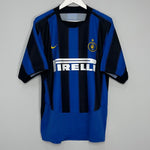 Shop 2003/04 INTER MILAN ADRIANO #10 HOME SHIRT (L) NIKE, classic football shirts, vintage football shirts & retro soccer jerseys at Cult Kits
