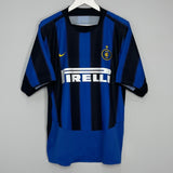 Shop 2003/04 INTER MILAN ADRIANO #10 HOME SHIRT (L) NIKE, classic football shirts, vintage football shirts & retro soccer jerseys at Cult Kits