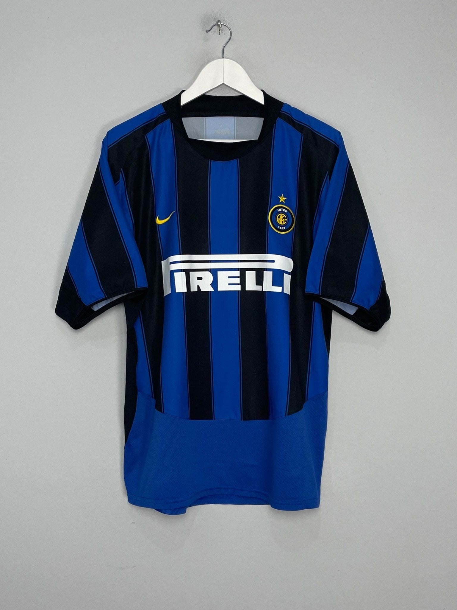 Shop 2003/04 INTER MILAN ADRIANO #10 HOME SHIRT (L) NIKE, classic football shirts, vintage football shirts & retro soccer jerseys at Cult Kits