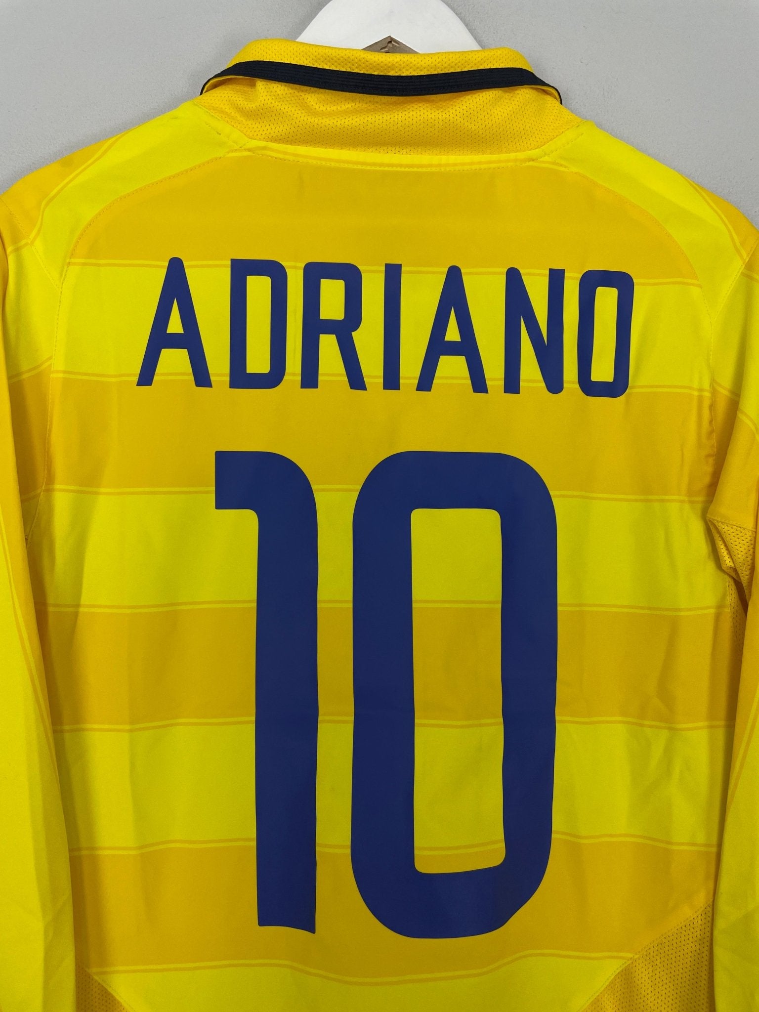 Shop 2003/04 INTER MILAN ADRIANO #10 L/S AWAY SHIRT (S) NIKE, classic football shirts, vintage football shirts & retro soccer jerseys at Cult Kits