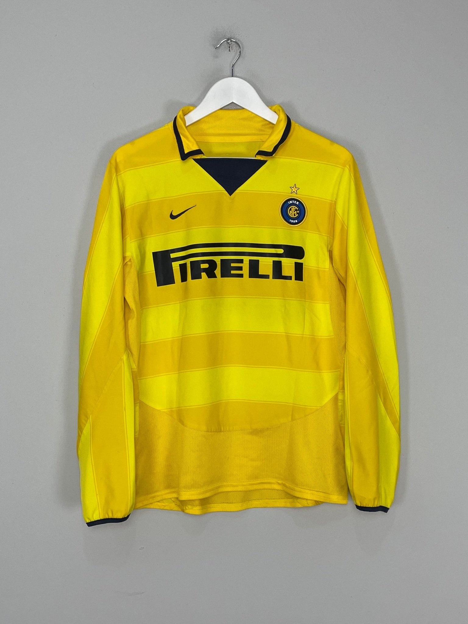 Shop 2003/04 INTER MILAN ADRIANO #10 L/S AWAY SHIRT (S) NIKE, classic football shirts, vintage football shirts & retro soccer jerseys at Cult Kits