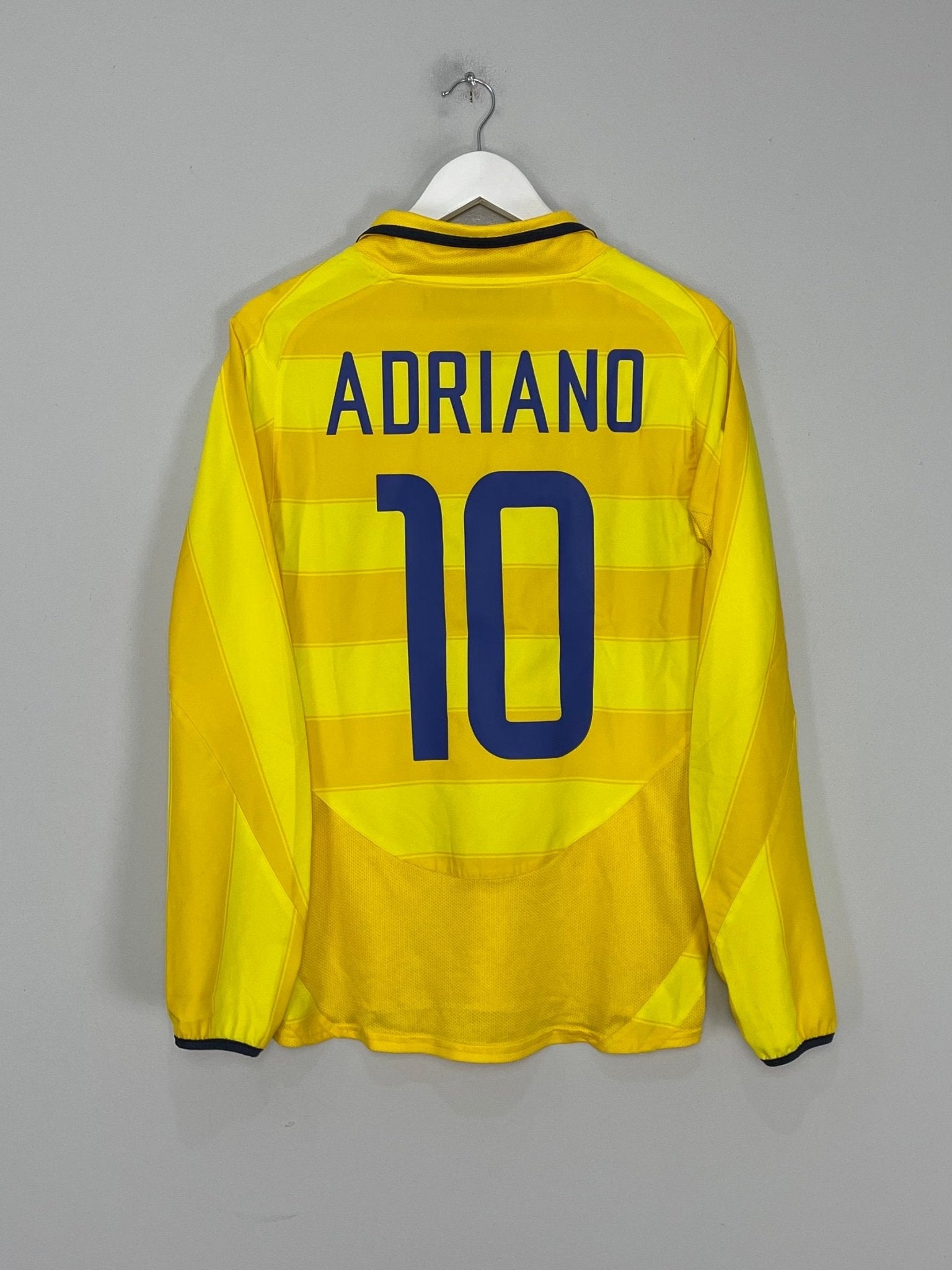 Shop 2003/04 INTER MILAN ADRIANO #10 L/S AWAY SHIRT (S) NIKE, classic football shirts, vintage football shirts & retro soccer jerseys at Cult Kits