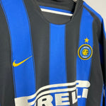 Shop 2003/04 INTER MILAN ADRIANO #10 L/S HOME SHIRT (M) NIKE, classic football shirts, vintage football shirts & retro soccer jerseys at Cult Kits