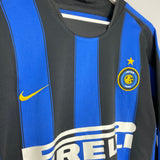 Shop 2003/04 INTER MILAN ADRIANO #10 L/S HOME SHIRT (M) NIKE, classic football shirts, vintage football shirts & retro soccer jerseys at Cult Kits