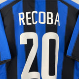 Shop 2003/04 INTER MILAN RECOBA #20 HOME SHIRT (M) NIKE, classic football shirts, vintage football shirts & retro soccer jerseys at Cult Kits