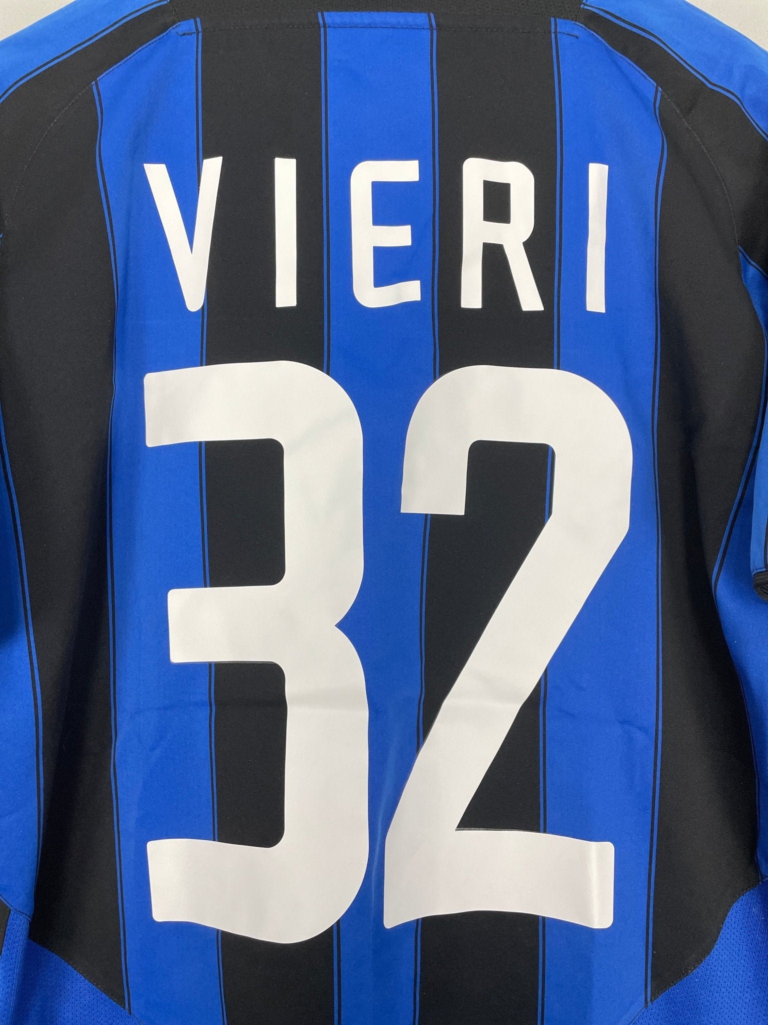 Shop 2003/04 INTER MILAN VIERI #32 HOME SHIRT (M) NIKE, classic football shirts, vintage football shirts & retro soccer jerseys at Cult Kits