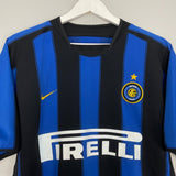 Shop 2003/04 INTER MILAN VIERI #32 HOME SHIRT (M) NIKE, classic football shirts, vintage football shirts & retro soccer jerseys at Cult Kits