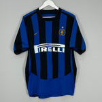 Shop 2003/04 INTER MILAN VIERI #32 HOME SHIRT (M) NIKE, classic football shirts, vintage football shirts & retro soccer jerseys at Cult Kits