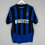 Shop 2003/04 INTER MILAN VIERI #32 HOME SHIRT (M) NIKE, classic football shirts, vintage football shirts & retro soccer jerseys at Cult Kits