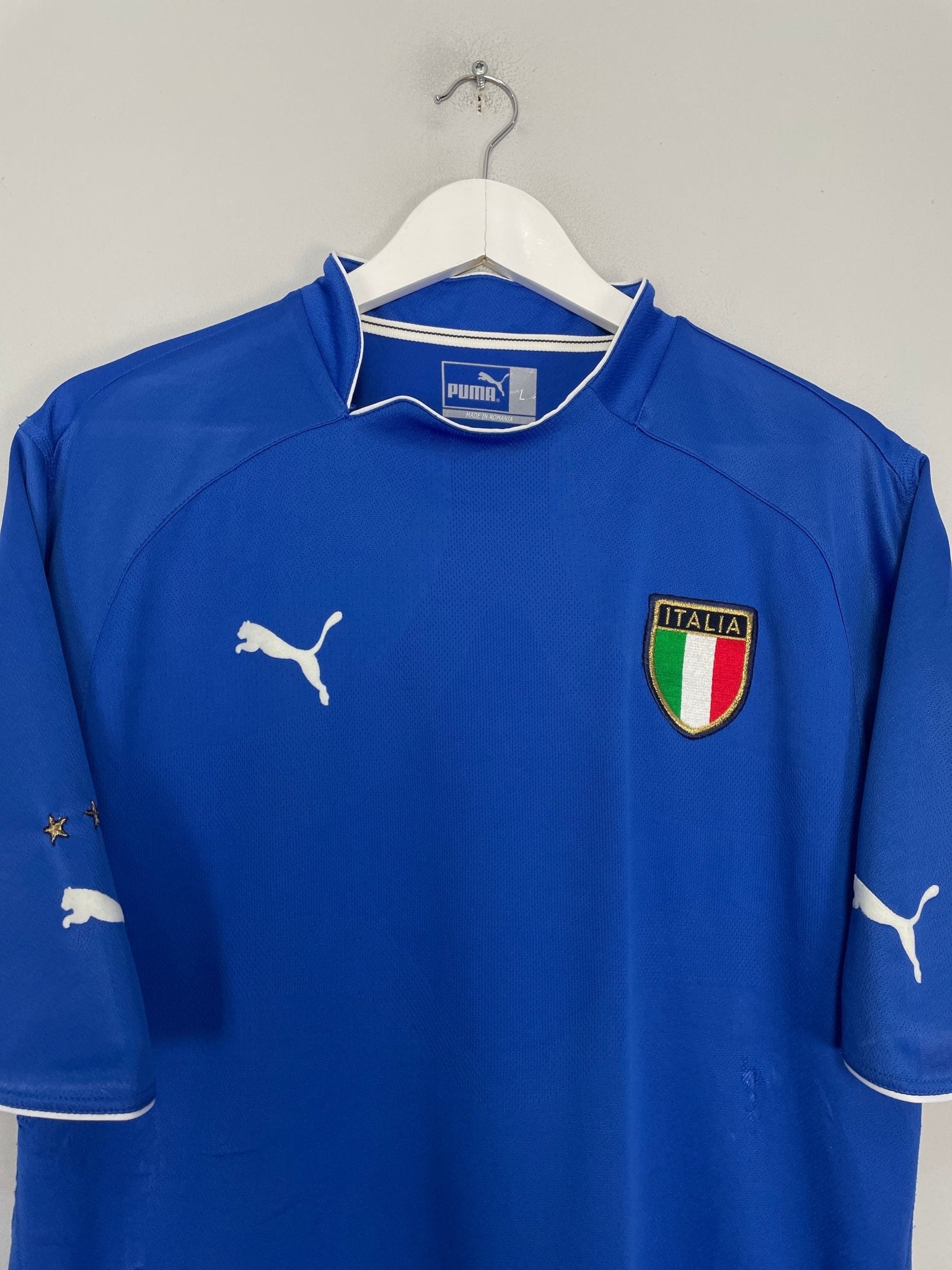 Shop 2003/04 ITALY HOME SHIRT (L) PUMA, classic football shirts, vintage football shirts & retro soccer jerseys at Cult Kits