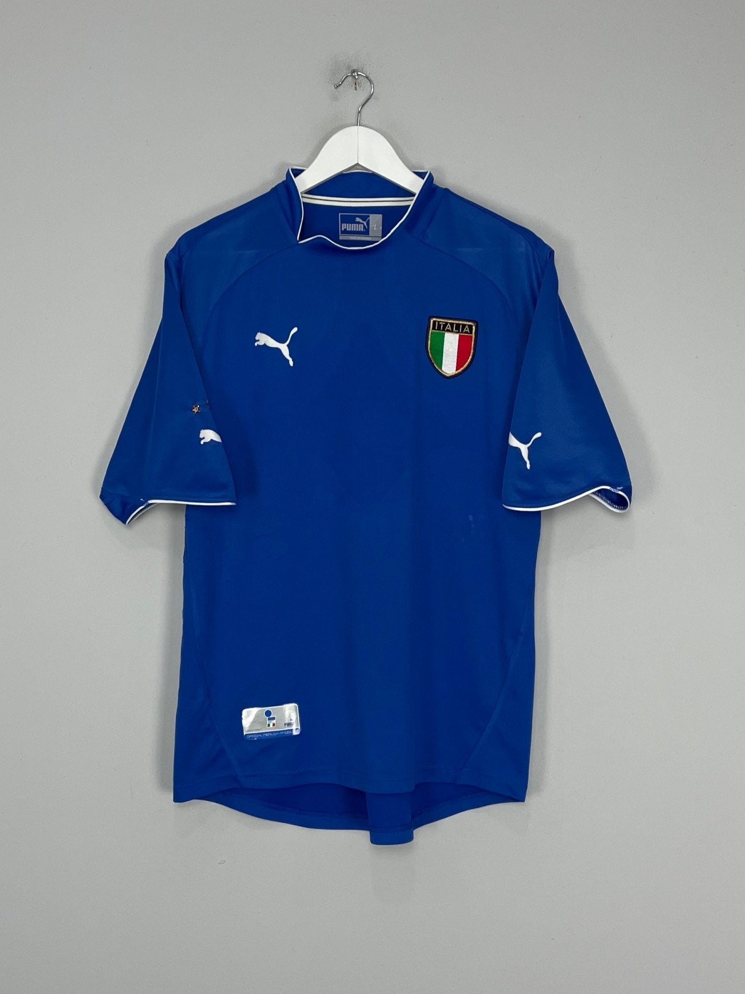 Shop 2003/04 ITALY HOME SHIRT (L) PUMA, classic football shirts, vintage football shirts & retro soccer jerseys at Cult Kits