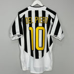 Shop 2003/04 JUVENTUS DEL PIERO #10 HOME SHIRT (M) NIKE, classic football shirts, vintage football shirts & retro soccer jerseys at Cult Kits