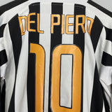 Shop 2003/04 JUVENTUS DEL PIERO #10 L/S HOME SHIRT (M) NIKE, classic football shirts, vintage football shirts & retro soccer jerseys at Cult Kits