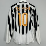 Shop 2003/04 JUVENTUS DEL PIERO #10 L/S HOME SHIRT (M) NIKE, classic football shirts, vintage football shirts & retro soccer jerseys at Cult Kits