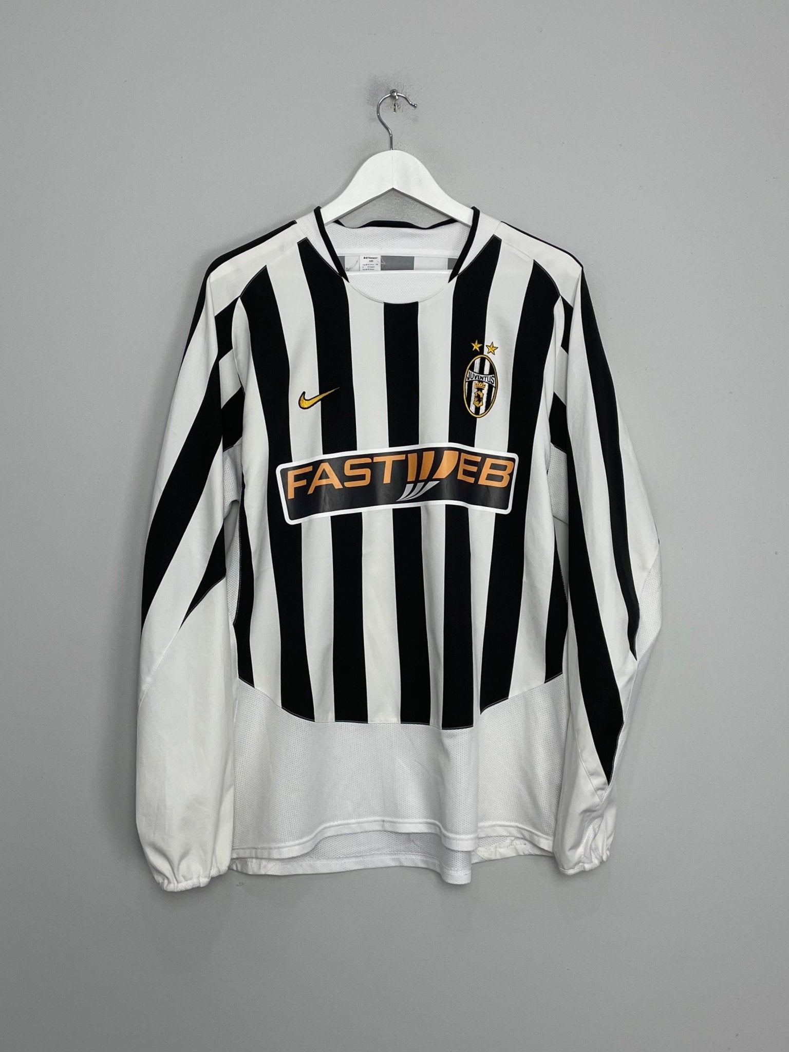 Shop 2003/04 JUVENTUS NEDVED #11 L/S HOME SHIRT (L) NIKE, classic football shirts, vintage football shirts & retro soccer jerseys at Cult Kits