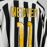 Shop 2003/04 JUVENTUS NEDVED #11 L/S HOME SHIRT (L) NIKE, classic football shirts, vintage football shirts & retro soccer jerseys at Cult Kits