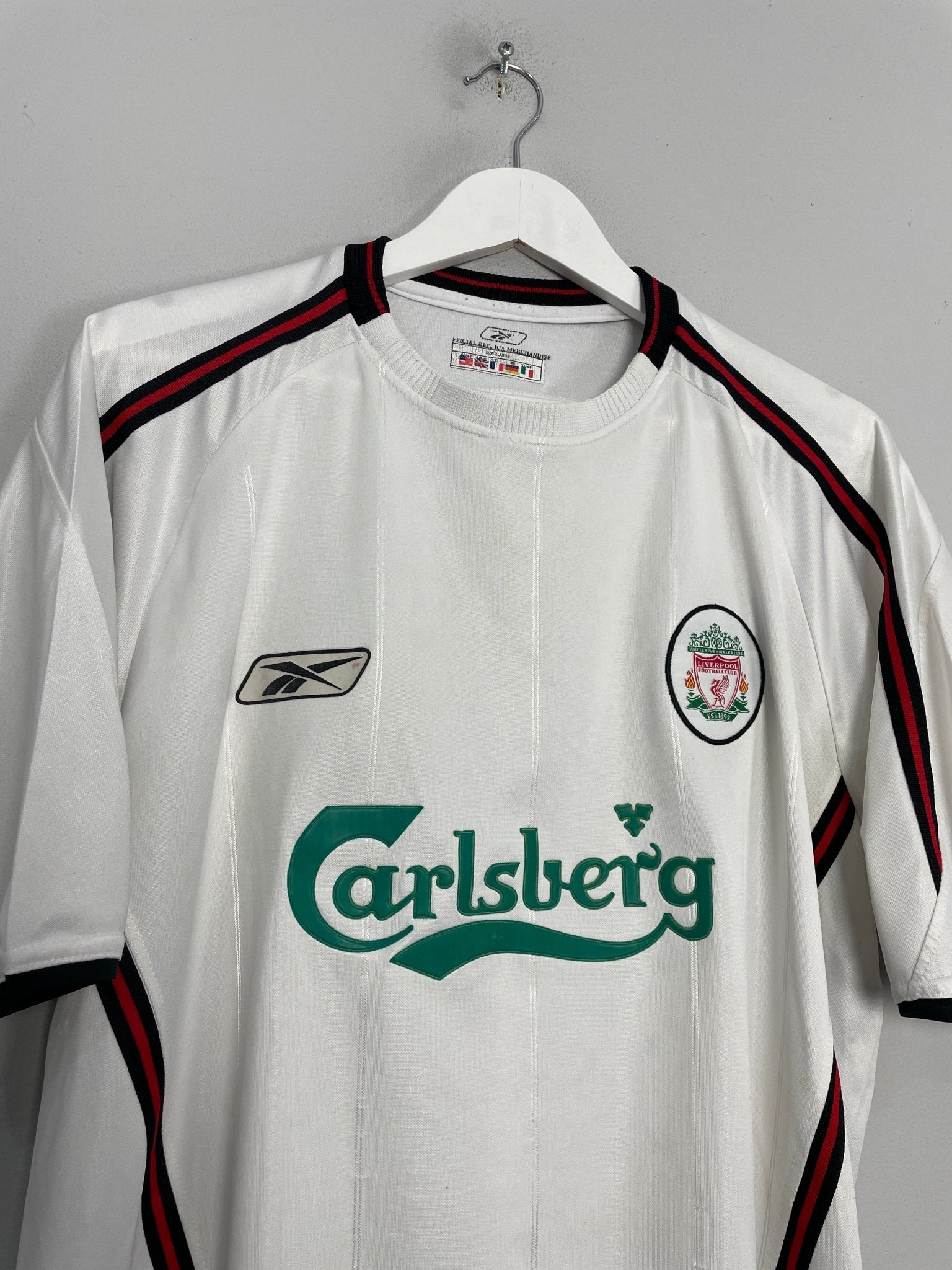 Shop 2003/04 LIVERPOOL AWAY SHIRT (XL) REEBOK, classic football shirts, vintage football shirts & retro soccer jerseys at Cult Kits