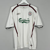 Shop 2003/04 LIVERPOOL CARRAGHER #23 AWAY SHIRT (L) REEBOK, classic football shirts, vintage football shirts & retro soccer jerseys at Cult Kits