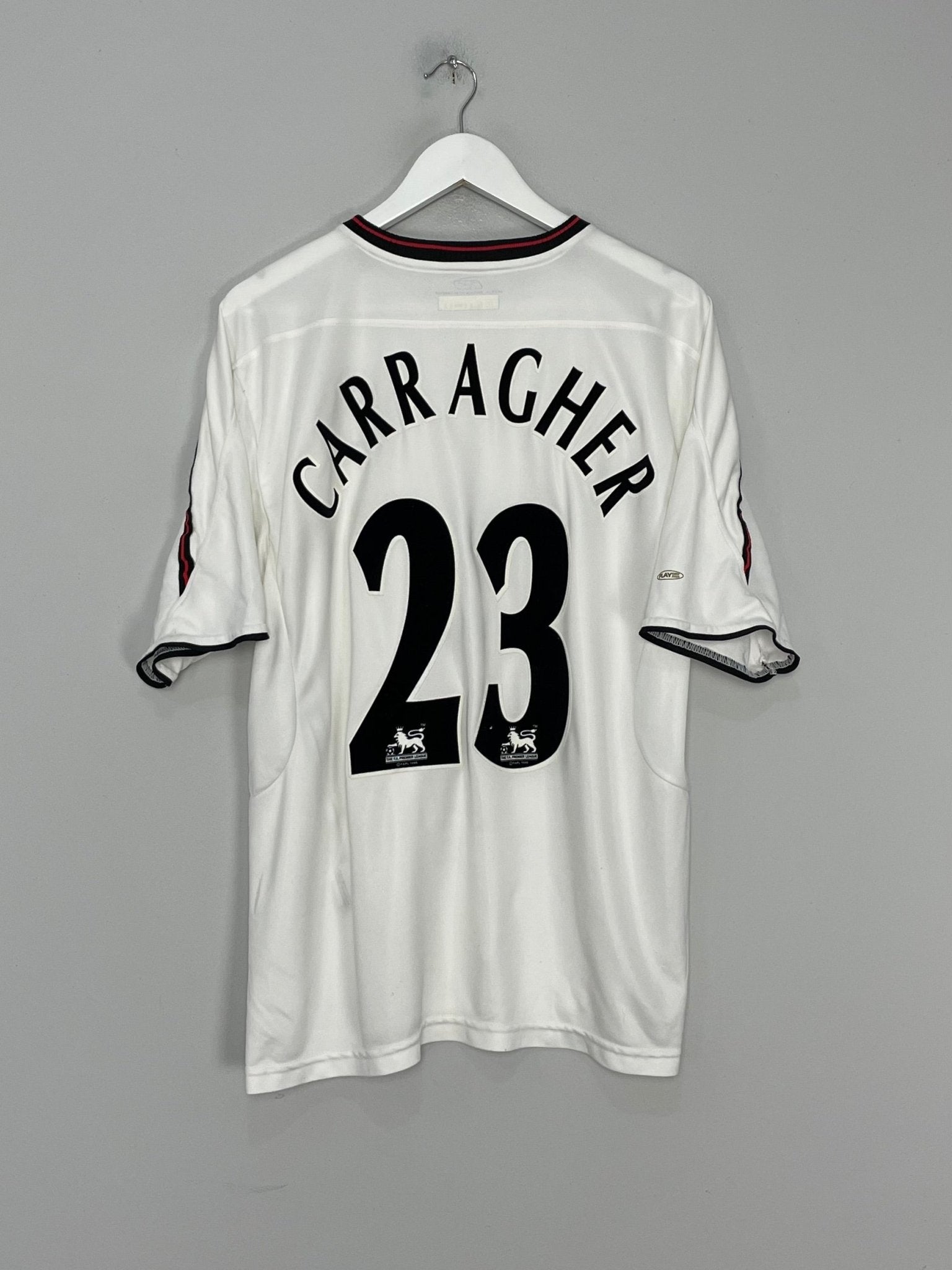 Shop 2003/04 LIVERPOOL CARRAGHER #23 AWAY SHIRT (L) REEBOK, classic football shirts, vintage football shirts & retro soccer jerseys at Cult Kits