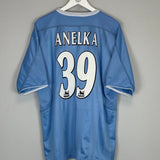 Shop 2003/04 MANCHESTER CITY ANELKA #39 HOME SHIRT (XL) REEBOK, classic football shirts, vintage football shirts & retro soccer jerseys at Cult Kits